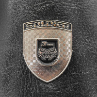 SOLDIER STP-GL-061 04 Ремень для гитары натуральная кожа + подплечник, черный (коричневая шахматка)