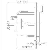 NEUTRIK NC5FD-L-1 Разъем XLR (female), панельный, 5-контактный