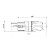 ROXTONE RX3F-NT Разъем XLR (female) кабельный, 3-PIN, чёрный