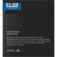 Dunlop DBN45130 Комплект струн для 5-струнной бас-гитары, никель, Medium, 45-130