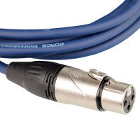 FORCE FMC-05/3 BL Шнур микрофонный XLR (F) ⇔ XLR (M), 3 метра, синий