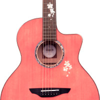 Trumon SAKURA 520 TF-PK M1GE Гитара электроакустическая Grand Auditorium, цвет розовый