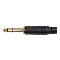 Amphenol ACPS-GB-AU Разъем кабельный phone Jack 1/4” (male) стерео, прямой, чёрный