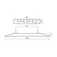 Hosco F-2803 Бридж для арктоп гитары, компенсирующий