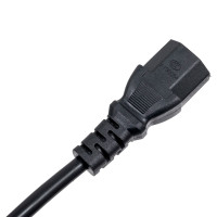 GoPower 00-00024054 Шнур питания евровилка CEE 7/7-C13 (female) 1.8м ПВХ, 0.75мм, черный