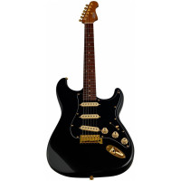 JET JS-380 BK G Электрогитара, Stratocaster, 6 струн, золотая фурнитура, цвет черный