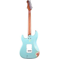 JET JS-400 Relic SFG Электрогитара, Stratocaster, 6 струн, цвет морской волны, состареный