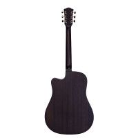 ROCKDALE Aurora D1 C BK Гитара акустическая Dreadnought с вырезом, цвет полупрозрачный черный