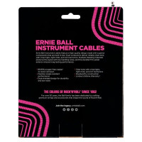 Ernie Ball 6045 Шнур инструментальный витой JACK 1/4" (прямой)⇔JACK 1/4" (прямой), длина 9м. белый