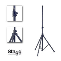 STAGG SPS10-ST BK SET Комплект из 2-х металлических стоек для акустических систем