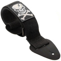 Perri's NWSPKSK-595 Ремень для гитары, полиэстер, чёрный с рисунком SKULL
