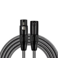 Kirlin MWC-270 8M BKA Шнур микрофонный XLR (female) ⇔ XLR (male), 8 метров, черный/серый
