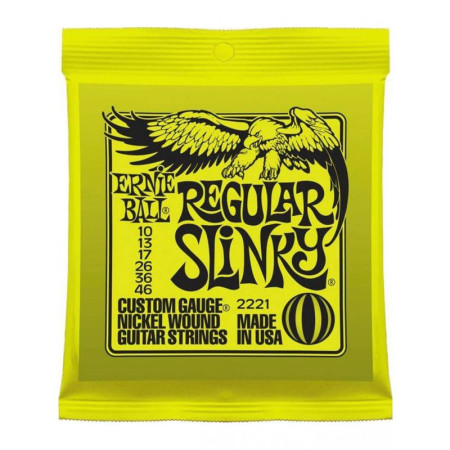 Набор струн для 6-струнной электрогитары Ernie Ball 2221