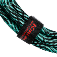Kirlin IWB-202PFGL 6M WBT Шнур гитарный JACK 1/4"(прямой) ⇔ JACK 1/4"(угловой), 6 м, бирюзовая волна