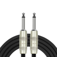 Kirlin IP-201PR 3M BK Шнур инструментальный JACK 1/4"(прямой) ⇔ JACK 1/4"(прямой), 3 метра, черный