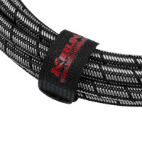 Kirlin IWB-202BEGL 6M BM Шнур гитарный JACK 1/4"(прямой) ⇔ JACK 1/4"(угловой), 6 метров, черн/серебр