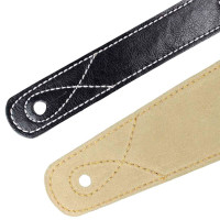 SOLDIER STP-GL-016 1 BLK Ремень для гитары, натуральная кожа + подплечник, чёрный