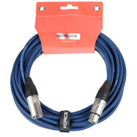 FORCE FMC-05/10 BL Шнур микрофонный XLR (F) ⇔ XLR (M), 10 метров, синий