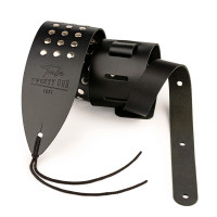 Twelve Twenty One 1221-75-3-BLK Ремень для гитары, кожаный, широкий, черный