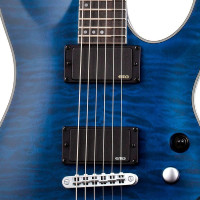 SCHECTER C-1 PLATINUM STMBL (GC/MF) Электрогитара, цвет темно-синий прозрачный