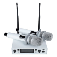 Axelvox DX800SW Радиосистема, 2 ручных микрофона, UHF 650-758 MHz цвет корпуса белый