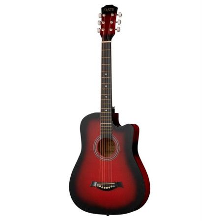 Fante FT-D38-RDS Гитара акустическая 38" с вырезом, красный санберст