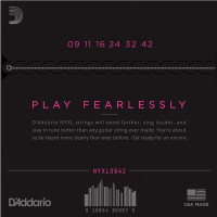 Набор струн для 6-струнной электрогитары D`ADDARIO NYXL0942