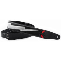 RightOn Straps Mojo Bolt II Silver Glitter Ремень для гитары, текстиль/синтетика