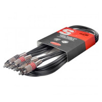 STAGG STC060C Шнур аудио 2х RCA (male) ⇔ 2х RCA (male), длина 0.6 метра