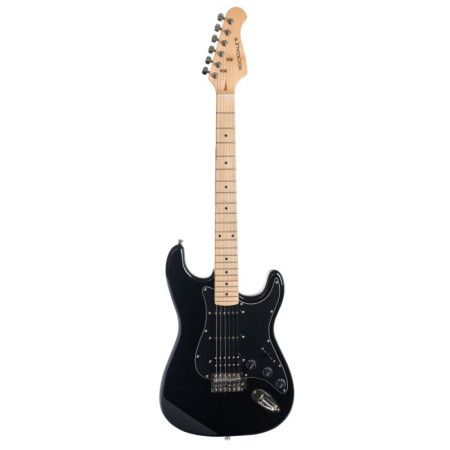 ROCKDALE Stars Plus HSS Maple Black электрогитара, стратокастер, H-S-S, тремоло бридж, цвет черный, 