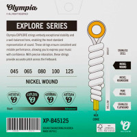 Olympia XP-B45125 Набор струн для 5-струнной бас-гитары Nickel Wound, размер 45-125