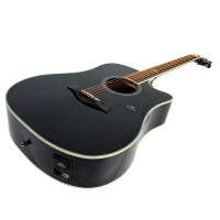 KEPMA D1CE K10 PRO Black Matt Гитара трансакустическая Dreadnought, цвет черный матовый