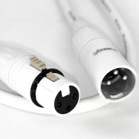 True magic TMH004/1M Шнур микрофонный HD  XLR (F) ⇔  XLR (M), 1 метр, белый
